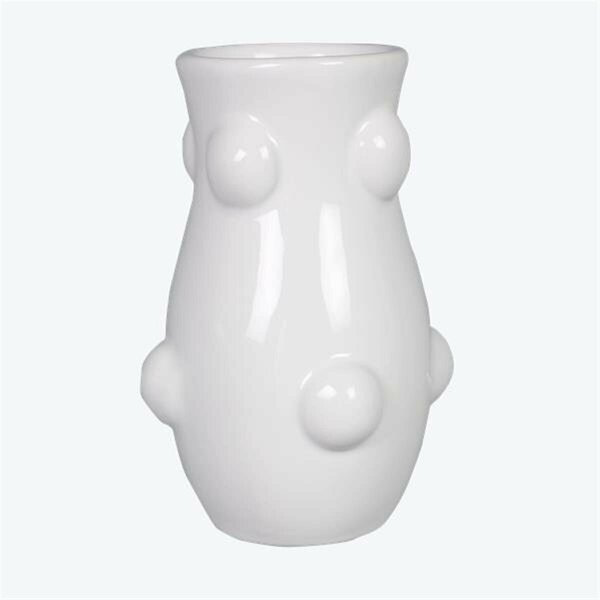 Youngs Ceramic Vase, White 21965